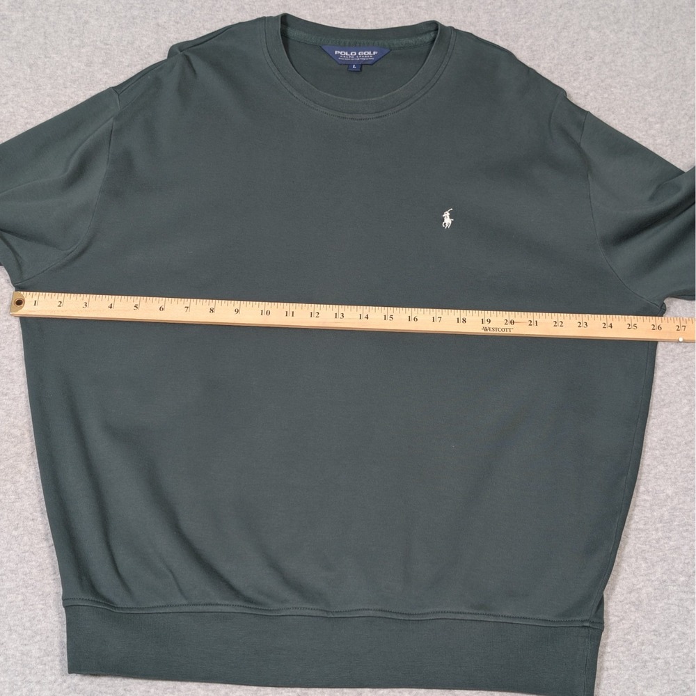 Vtg Polo Golf Ralph Lauren Pima Cotton Sweatshirt Mens Large Green Crewneck - Picture 6 of 7